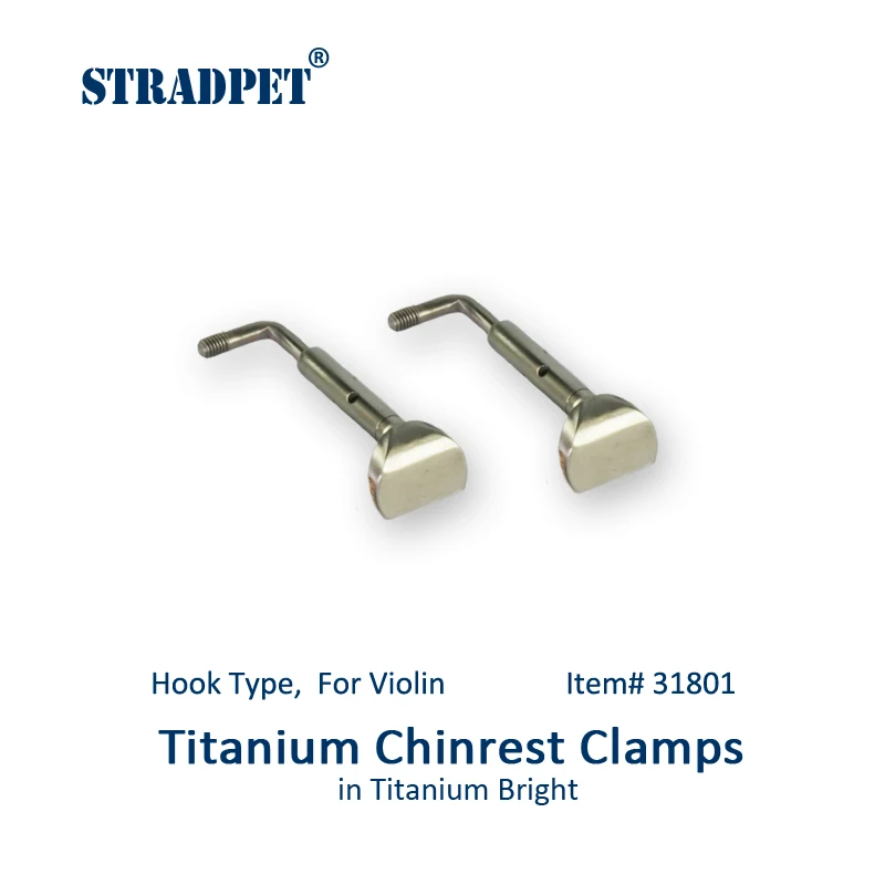 STRADPET титановые зажимы chinest, винты chinest из титана Bright и Gun Gray, Тип крюка, для скрипки - Цвет: Titanium Bright