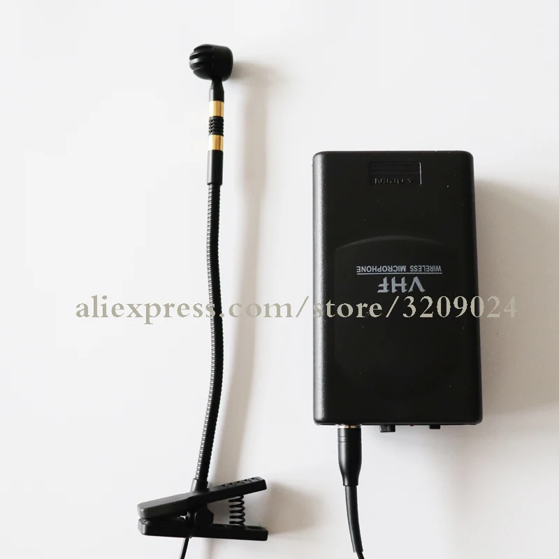 

Musical Clip Instrument Condenser Microphone For Saxophone Orchestral Vocal or Sax Playing UHF Wireless Microphone System