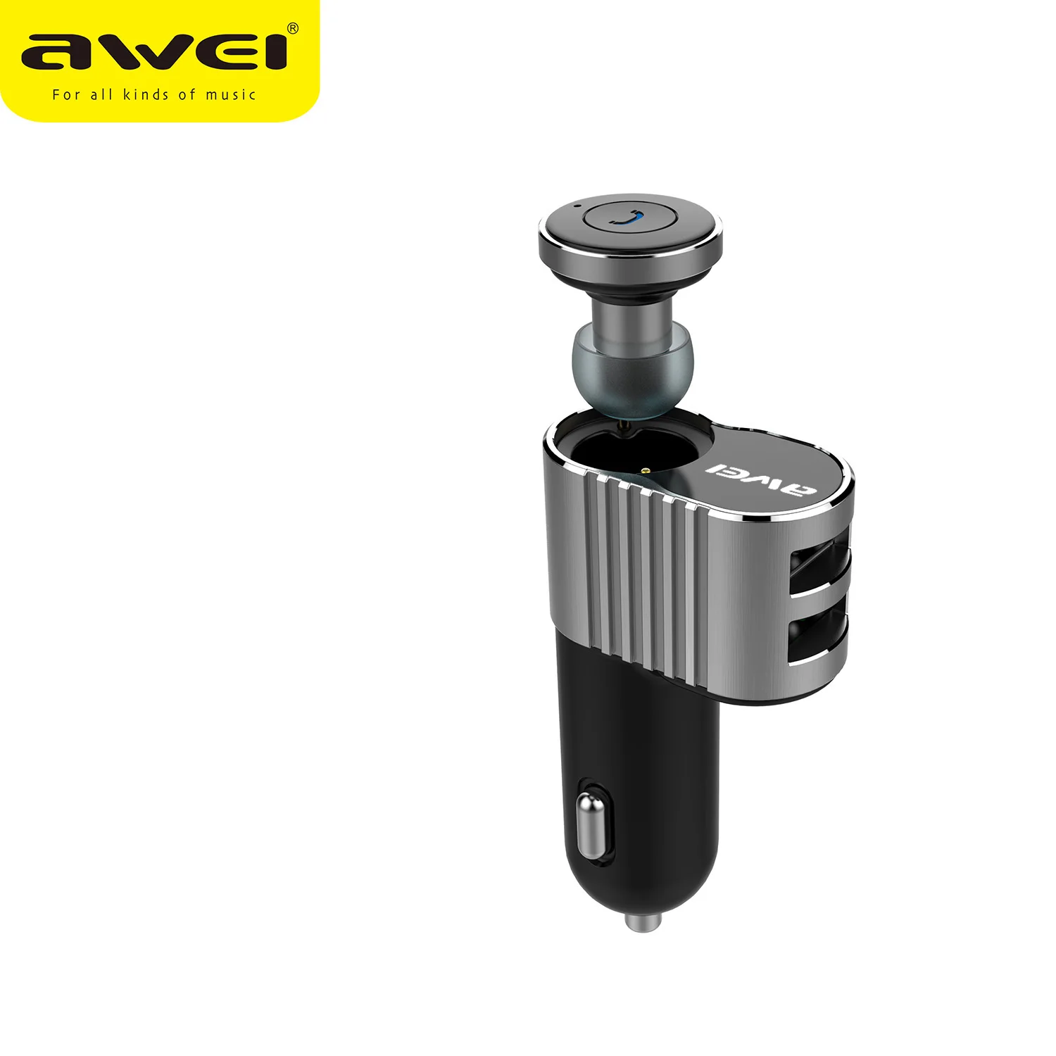 Четкость AWEI 871BL Bluetooth V4.1 наушники с микрофоном Беспроводной Бизнес гарнитура Dual USB