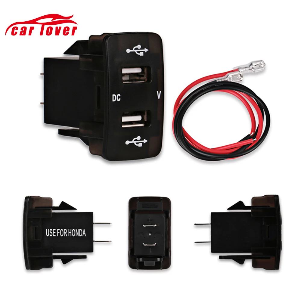 3.1A Автомобиль Мотоцикл Dual USB Зарядное устройство светодиодный дисплей цифрового