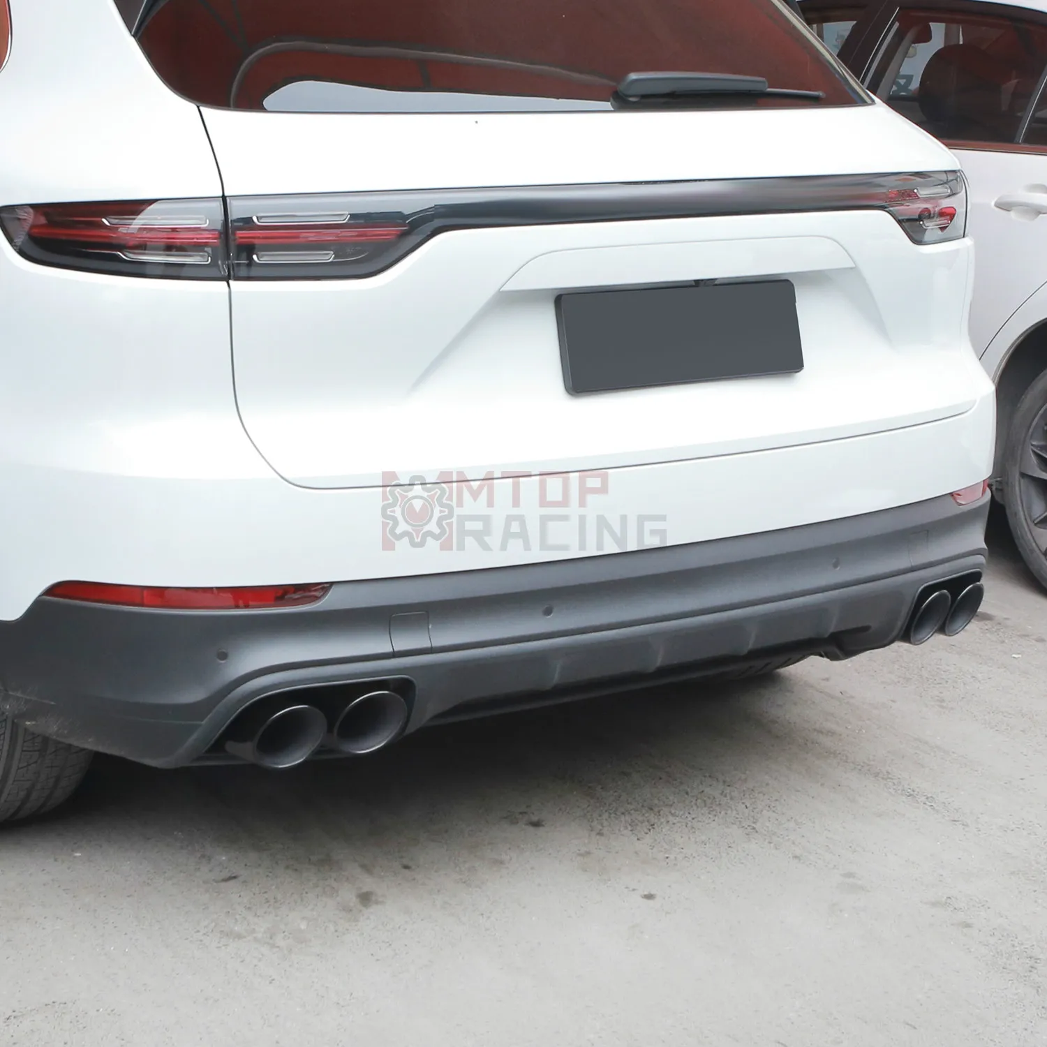 Выхлопная труба глушителя для Porsche Cayenne 3,0 T двойной наконечник глянцевый черный