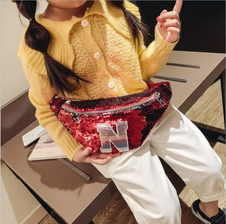 Fashion Women Waist Pack Mermaid Sequins Travel Money Phone Fanny Chest Bag Teenager Girls Glitter Shoulde T-11460 | Багаж и сумки