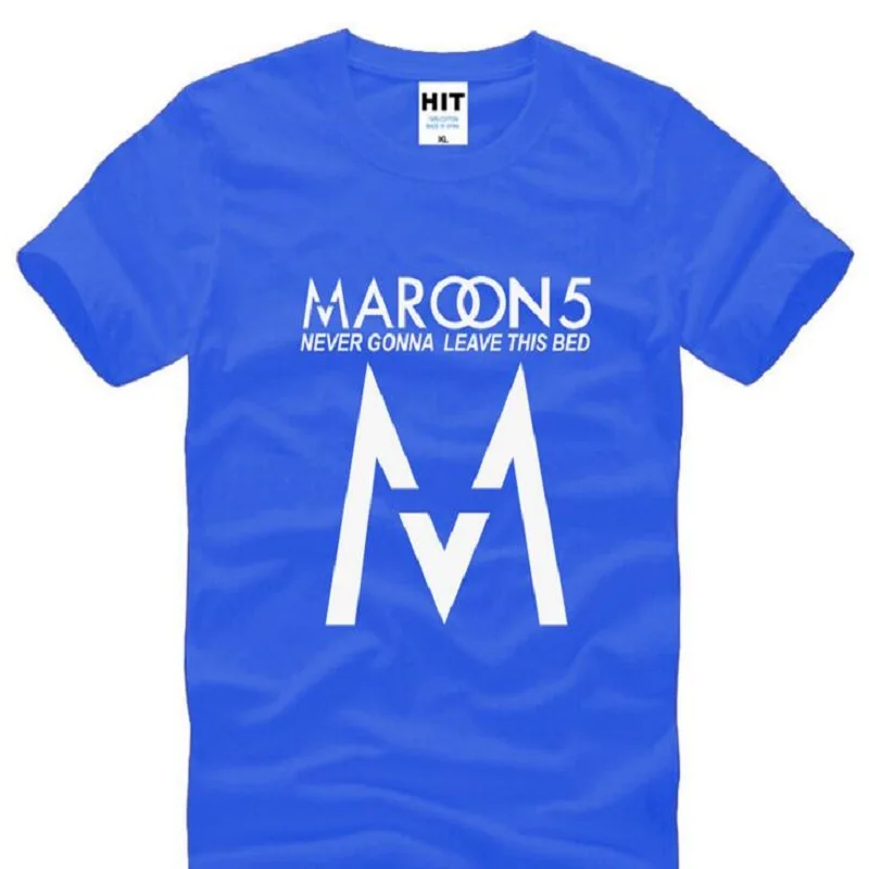 Модные рок-группы maroon5 печатных футболки для мужчин короткий рукав о-образный