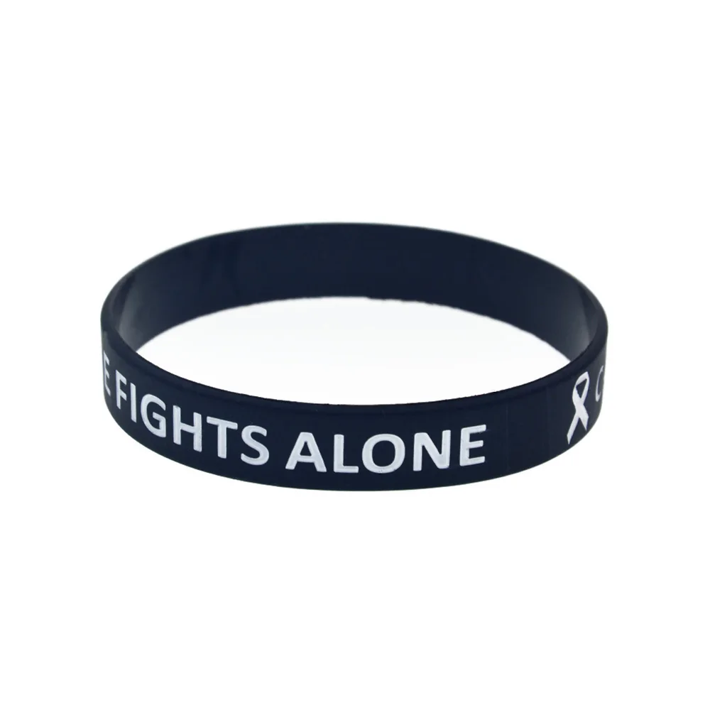 1 шт. никто не борется только знание потребителей о Wristband Силикона Debossed логотип |