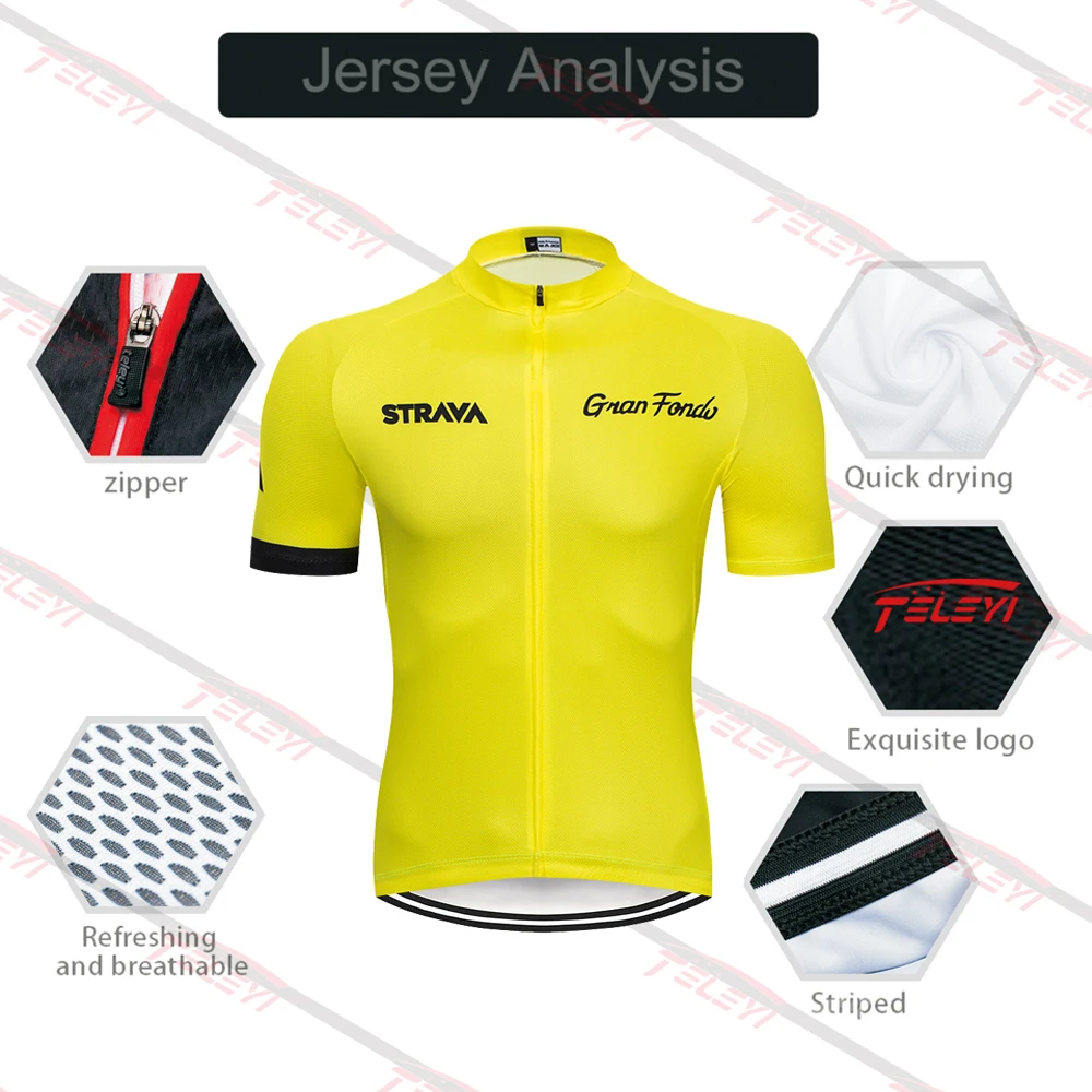 STRAVA Pro Team, летний комплект из Джерси для велоспорта, одежда для велоспорта, дышащая мужская рубашка с коротким рукавом, велосипедные шорты, 20D гелевая подкладка