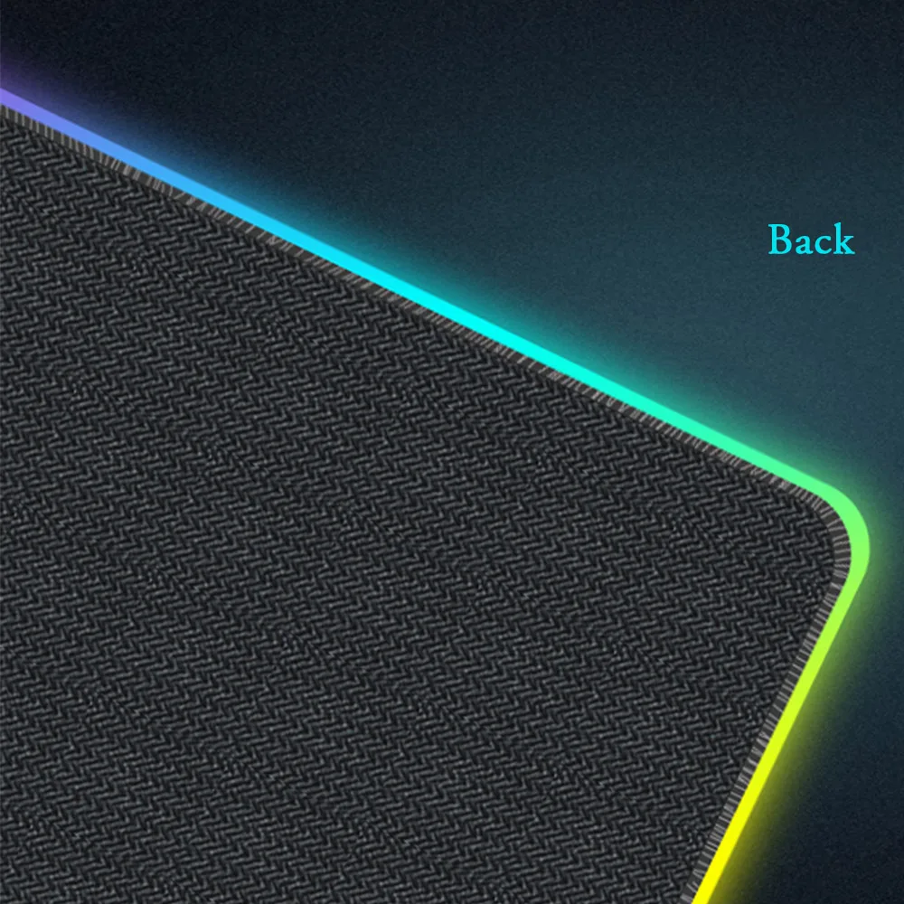Большой цветной игровой коврик для мыши со светодиодной подсветкой RGB геймерская