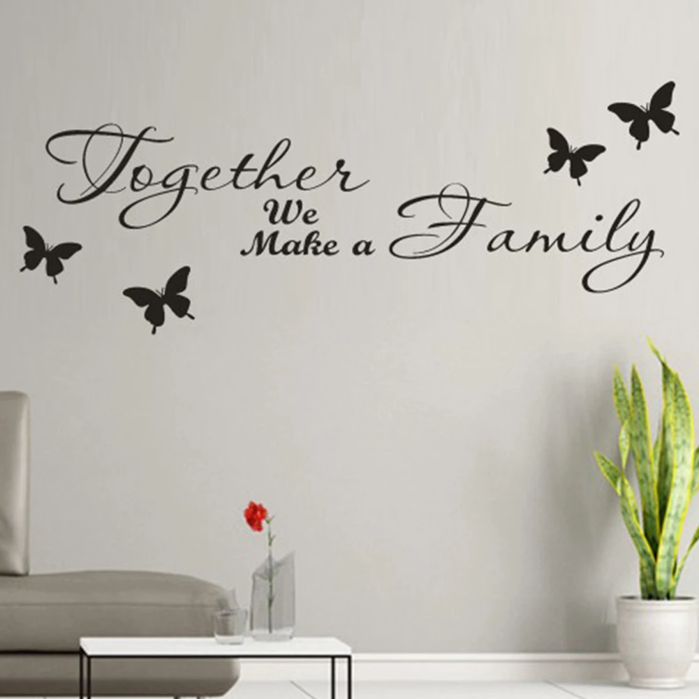 Gift Removable Living Room Home Decor Letters Black English Words Wall Sticker Decals Art Adornment PVC Bedroom | Дом и сад