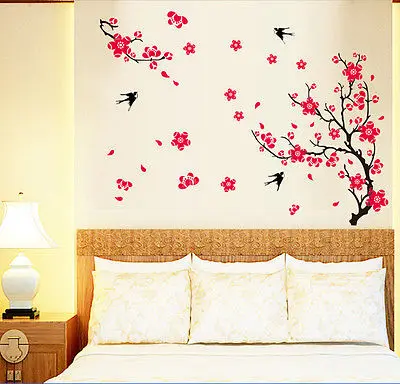 Семейные Съемные Виниловые наклейки на стену с цветком из цветов настенные