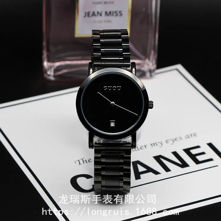 Модные Роскошные Кварцевые часы ведущей марки Guou полностью из нержавеющей стали