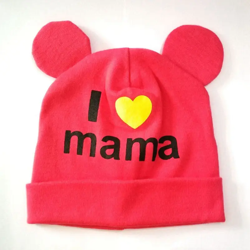 Bnaturalwell милые облегающие шапки I Love Mama для маленьких девочек и мальчиков хлопковая