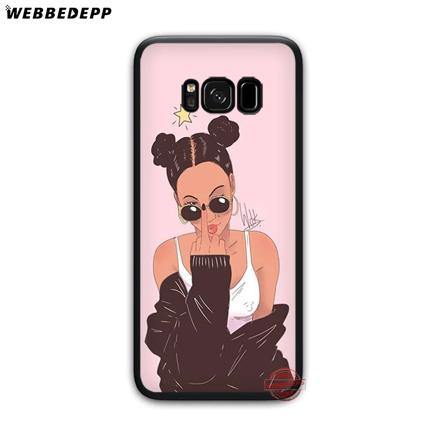 WEBBEDEPP модный мультяшный сексуальный черный мягкий чехол из ТПУ для Samsung A3 A5 A6 A7 A8 A9