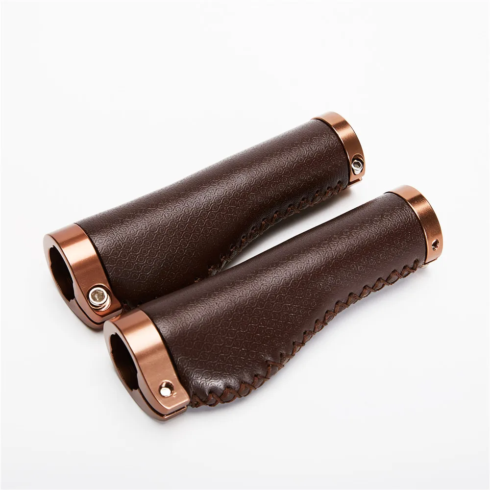 Урожай Ретро PU грипсы для Велосипеда Ручки Запираемый Ручками Велоспорт Дороги