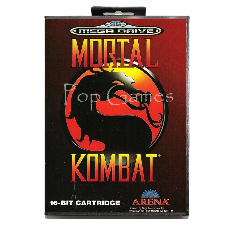 Карточка Mortal Kombat с коробкой для 16 битной игровой карты Sega MD Mega Drive видеоконсоли