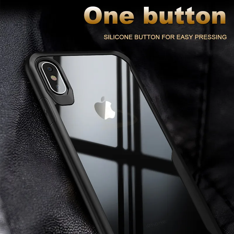 Luxury Shockproof Phone Case On The For IPhone XS Max X XR Soft Transparent Cover 8 7 6 6s Plus Bumper |