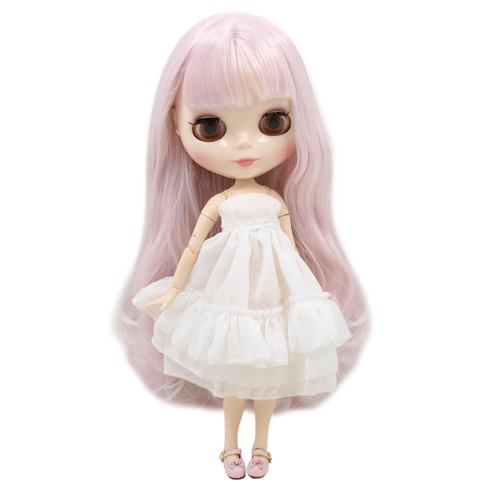 Ледяной DBS Blyth кукольные шарнирное тело 1/6 BJD розовая футболка для девочек длинные