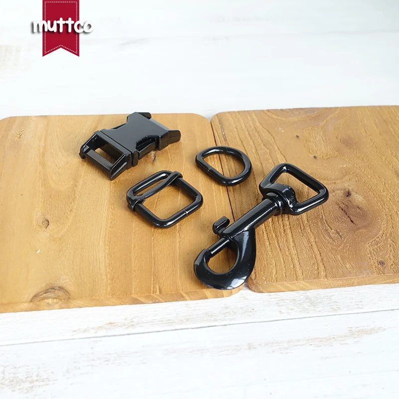 metal buckle+adjust buckle+D ring+metal dog clasp/set)quick-release buckle customized personal details diy pet supplies