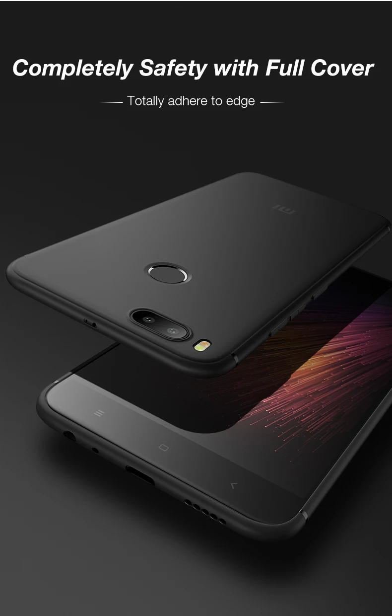 Чехол для Xiaomi Mi A1 A2 Ультратонкий матовый чехол из ТПУ с защитой от отпечатков