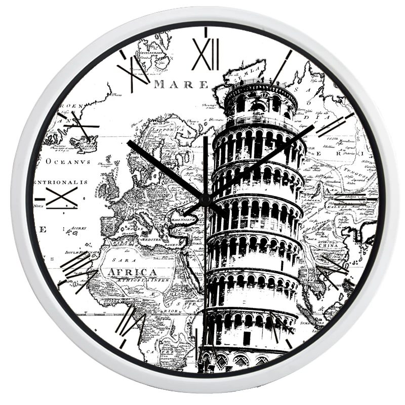 Настенные часы в римском стиле Пизанская башня сувенирный магазин магазин|clock