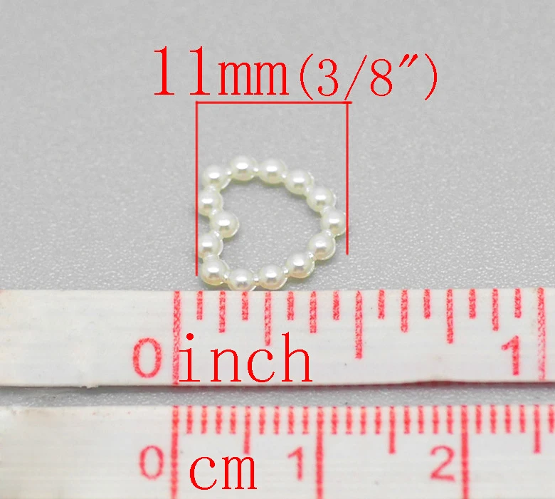 FUNIQUE 500 шт акриловый кабошон купол имитация жемчуга Любовь Сердце Flatback украшения