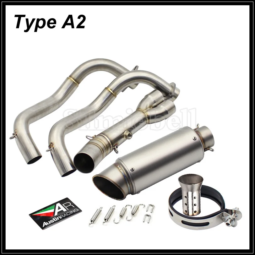 Для Yamaha MT07 mt-07 FZ07 FZ-07 Tracer XSR700 Moto Escape Pipe Slip-on мотоциклетная выхлопная труба akrapovic глушитель с соединительной трубой