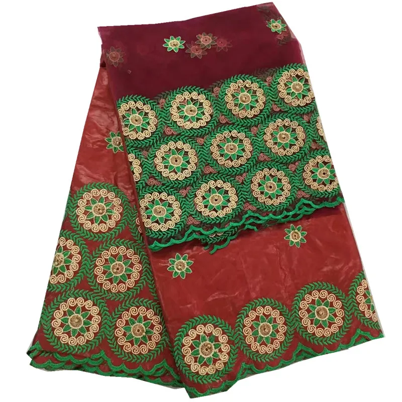 New 5 Yards bazin riche with Beads African Embroidered Bazin Getzner for party dress French 2Yards Net Lace YJ52-69 | Дом и сад