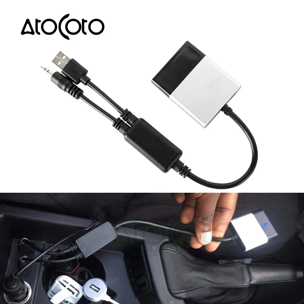 Комплект для автомобиля AtoCoto Bluetooth приемник 3 5 мм с интерфейсом AUX и USB Кабельный