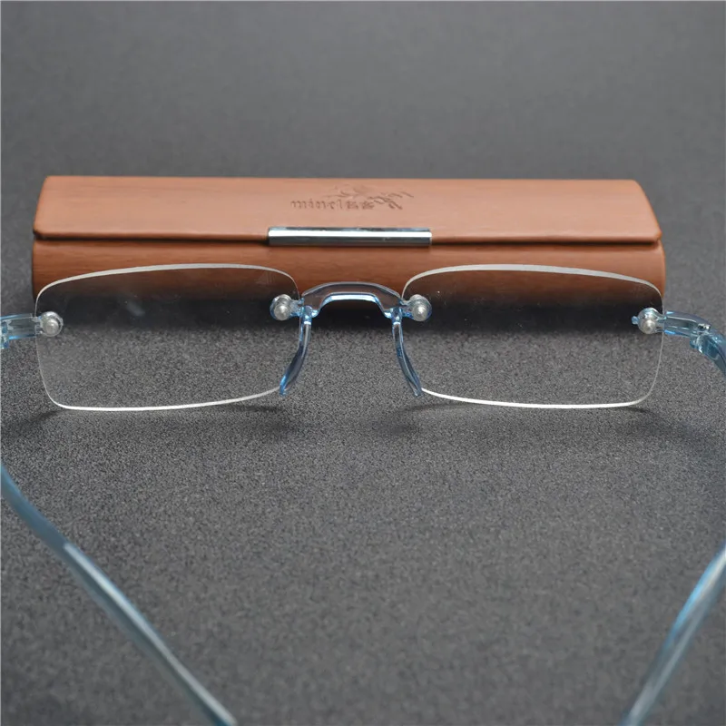 Очки для чтения MINCL/2017 новые модные Супермягкие TR90 очки без оправы с коробкой