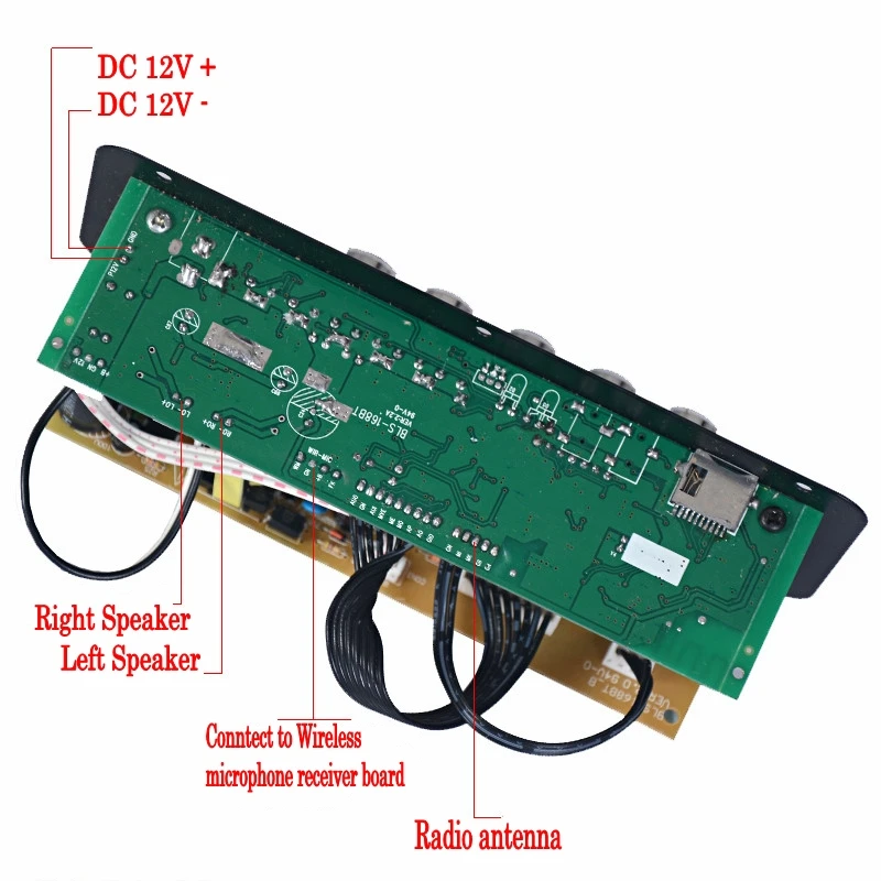 AC220V 12 в Bluetooth Сабвуфер аудио 2 0 канальный усилитель мощности доска караоке