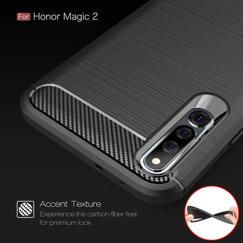 Чехол из углеродного волокна для Huawei Honor Magic 2 6 39-дюймовый чехол Magic2 3D задней