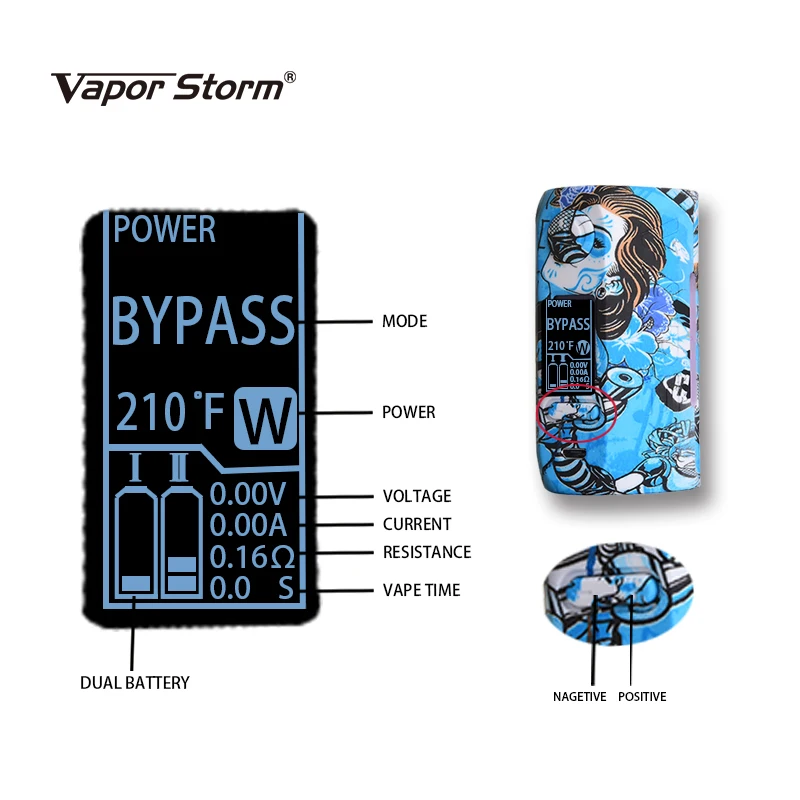 100% оригинальный набор электронных сигарет Vapor Storm Пума 200 Вт VW TCR Vapes подходит для