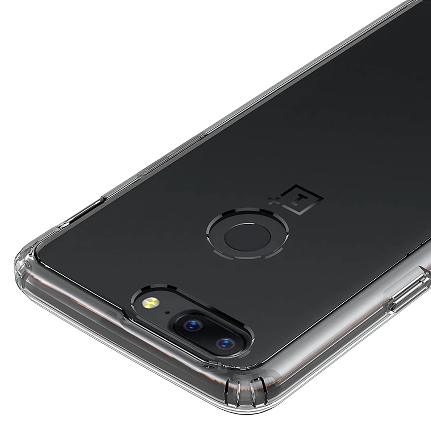 Мягкая рамка из ТПУ + Прозрачная Жесткая задняя крышка поликарбоната для Oneplus 5T