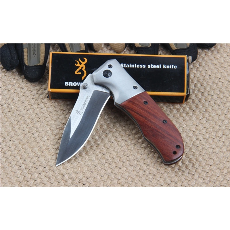 Карман Ножи Браунинг da51 складной 3Cr13MoV лезвие redwood Сталь ручка открытый выживание