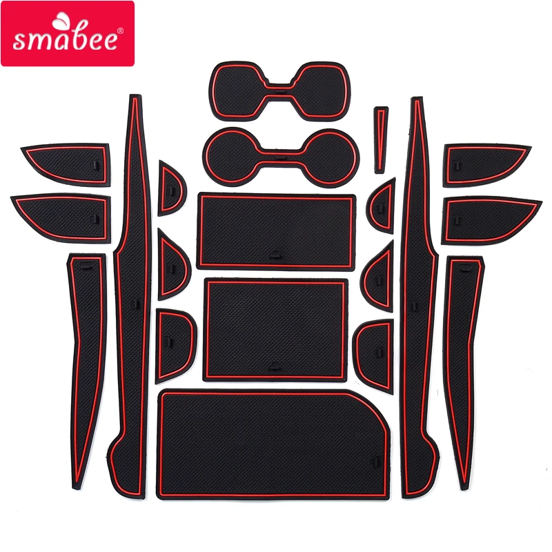 Smabee Anti-Slip Gate Slot Mat For TOYOTA CAMRY 2018 2019 2020 XV70 70 Interior Accessories 20pcs Cup Holders Non-slip mats