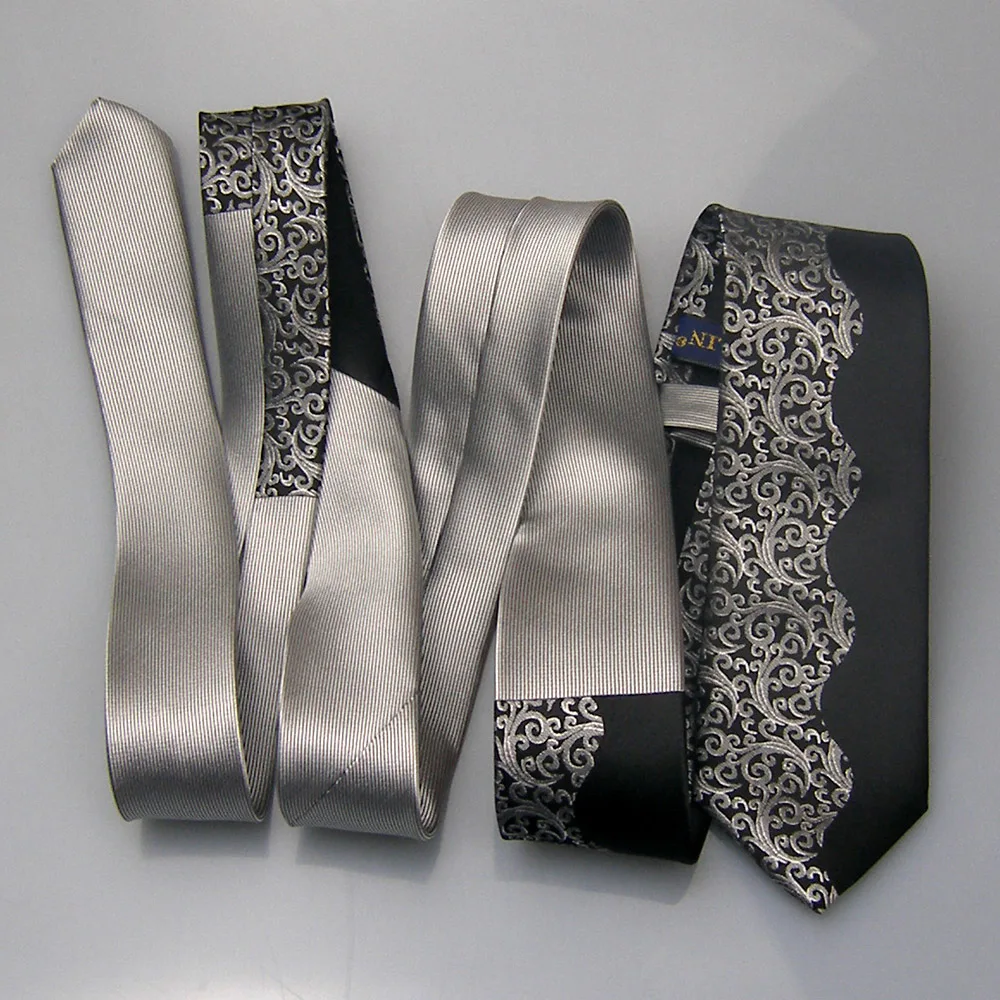 Мужские галстуки для костюма LAMMULIN новый дизайн Серебряный Узел контрастный