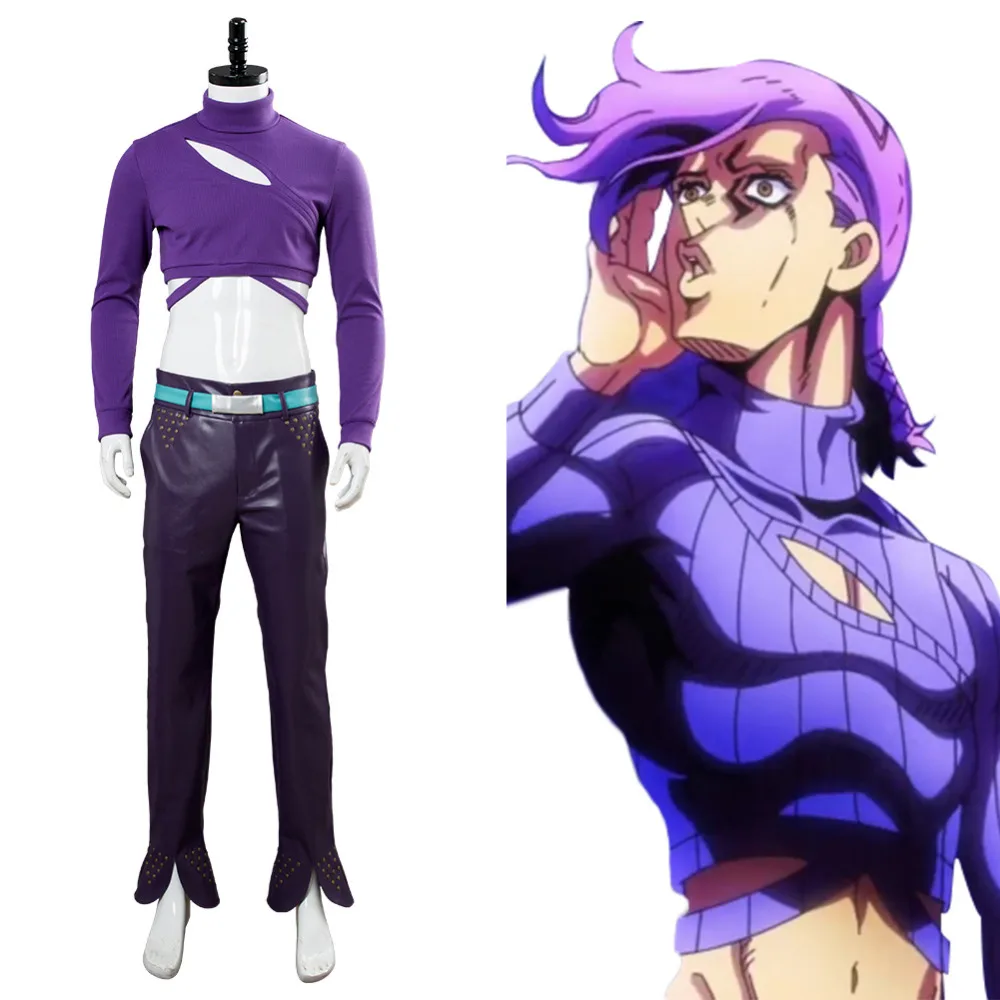 

JoJo's Bizarre Adventure Golden Wind Diavolo Cosplay Costume Outfit Full Suit Halloween Carnival Costumes
