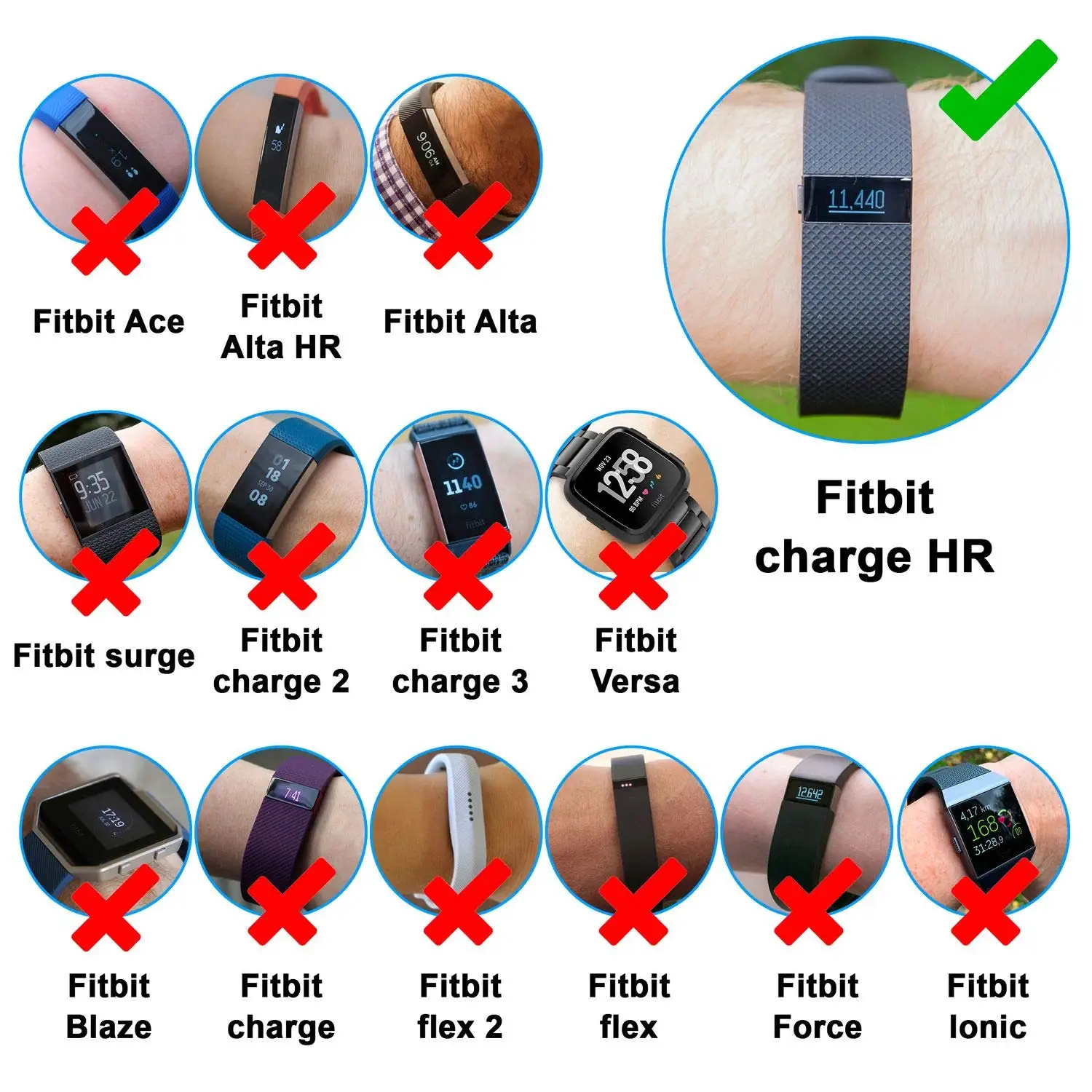 2 комплекта сменных USB зарядных устройств для Fitfit Charge HR Charging Date кабель питания с