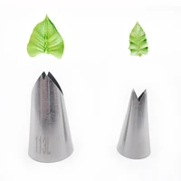 2pcs leaves cake decorating tips leaf stainless steel icing piping nozzles cake decorating tools bakeware cake nozzle 113l 352