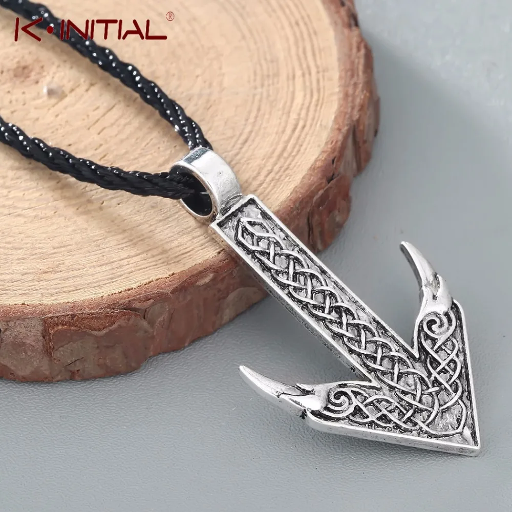 

Kinitial Hot Fashion Norse Vikings Nordic Pendant Necklace Rune Viking Amulet Pendants Necklaces Nordic Talisman for men Gifts
