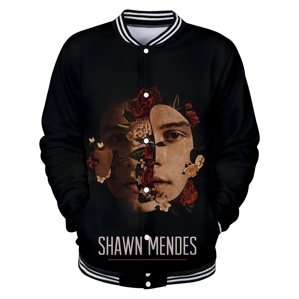 Женские куртки Shawn Mendes модные бейсбольные в стиле Харадзюку 3d бомберы для мужчин