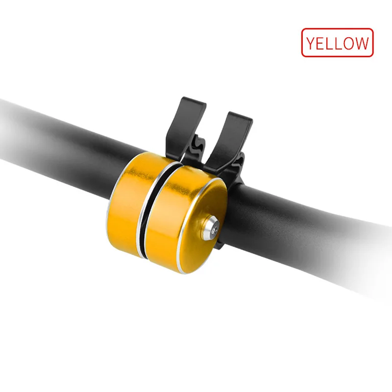yellow 120dB громкий велосипедный Звонок с двойным щелчком MTB дорожный кольцо для велосипеда Рог Открытый безопасности велосипеды сигнализация алюминиевый сплав RR7045 - Цвет: yellow