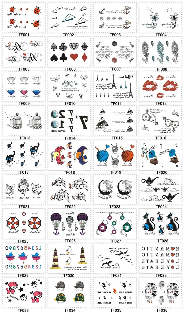 

Mini Temporary Sticker Girl Finger Body Arm Art Drawings Tattoos Sticker Women Makeup Hand Tattoos TF006