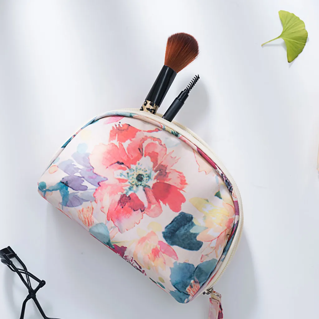Портативная дорожная косметичка чехол для макияжа органайзер нарядная сумка