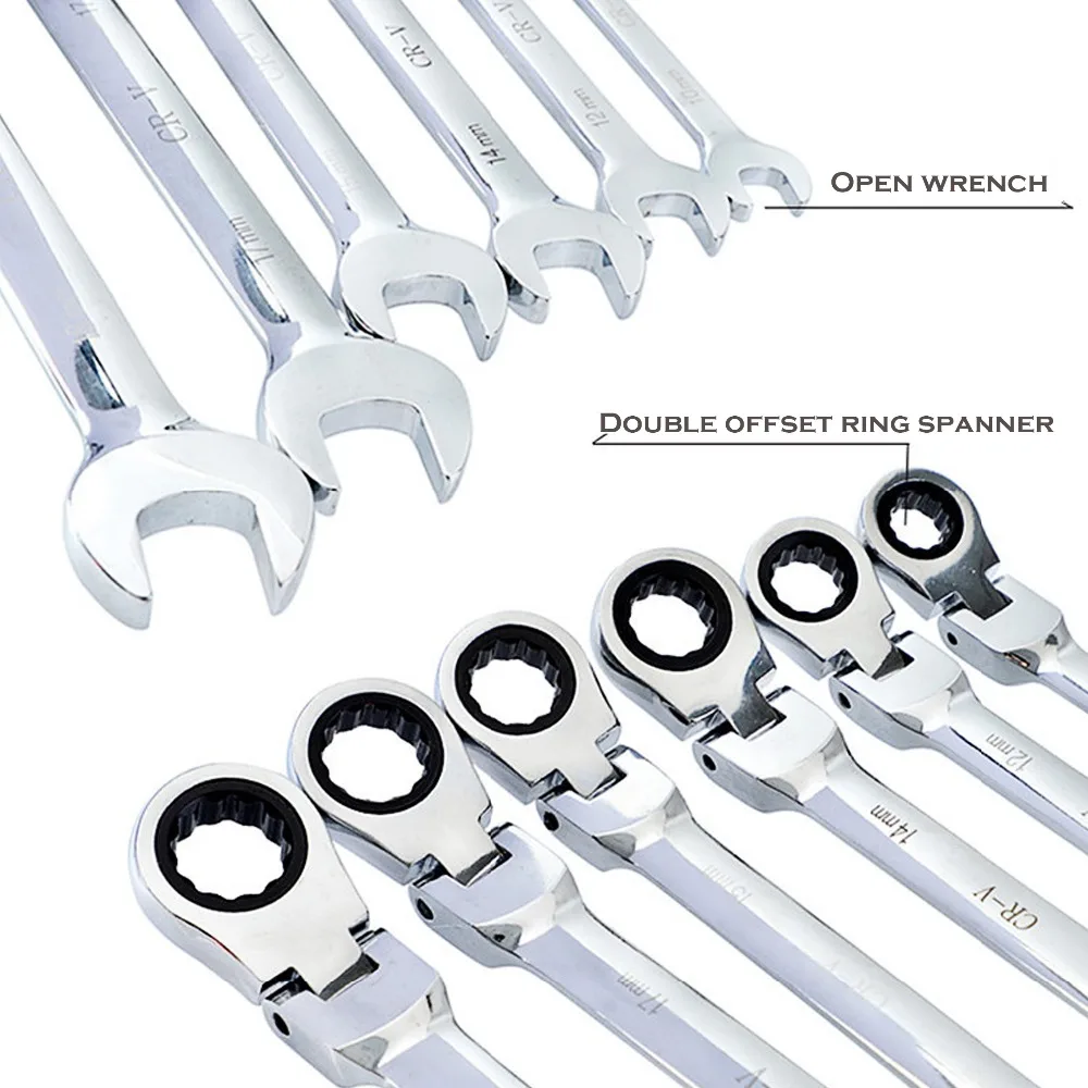 1Pc Multifunction Ratchet Wrench Head flexible Combination universal Key to Professional repair tools 8mm-19mm | Инструменты