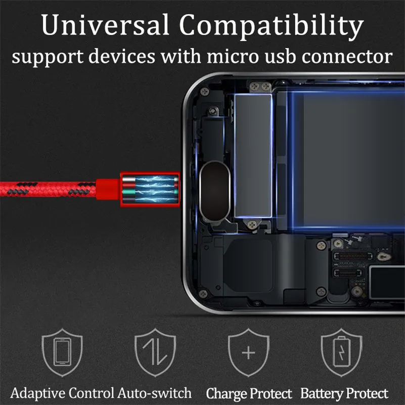 Кабель Micro USB для Xiaomi Redmi Note 5 Plus зарядное устройство телефона адаптер Samsung Huawei Meizu