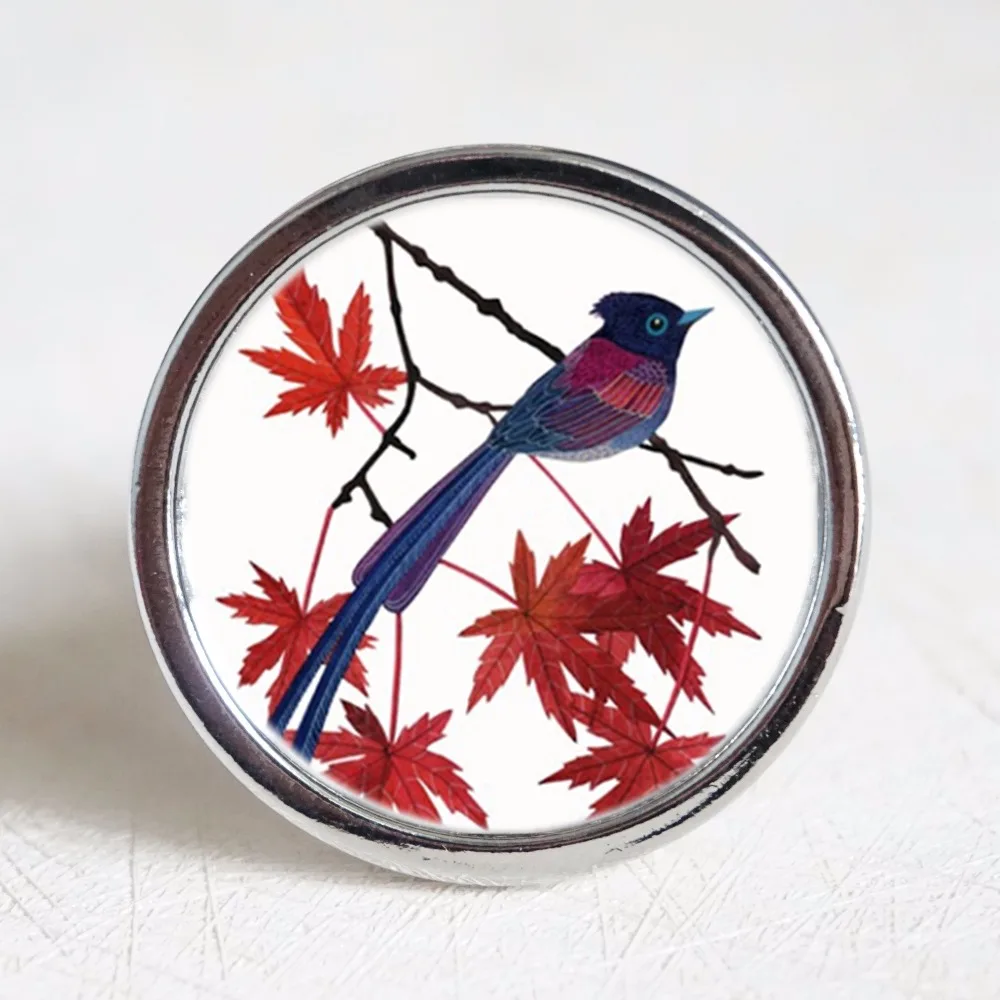 Ручки для комода с птицами ручки ящиков винтажный стиль серебристая бронзовая