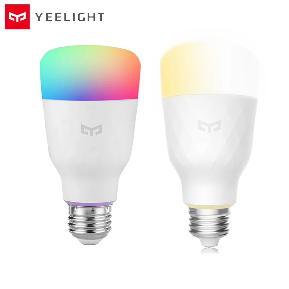 Xiaomi Yeelight YLDP06YL/YLDP05YL E27 Беспроводное управление WiFi смарт-лампа двухцветная Температура цветная(RGB), комплект из 2 предметов