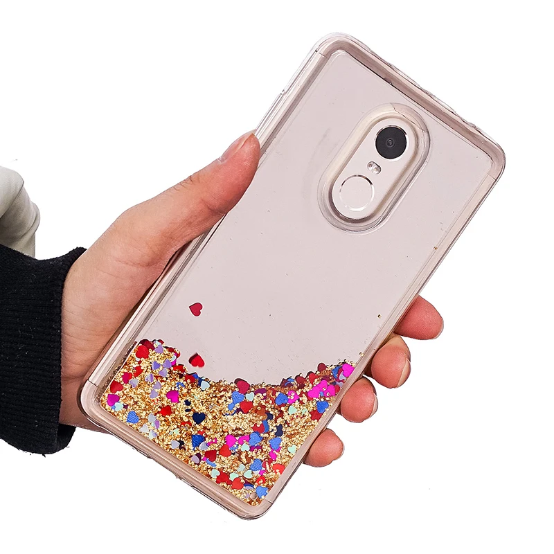 Cases for Redmi 4X 5 Plus Note 4 Quicksand Case Back Cover Bling Liquid mirror Xiaomi |