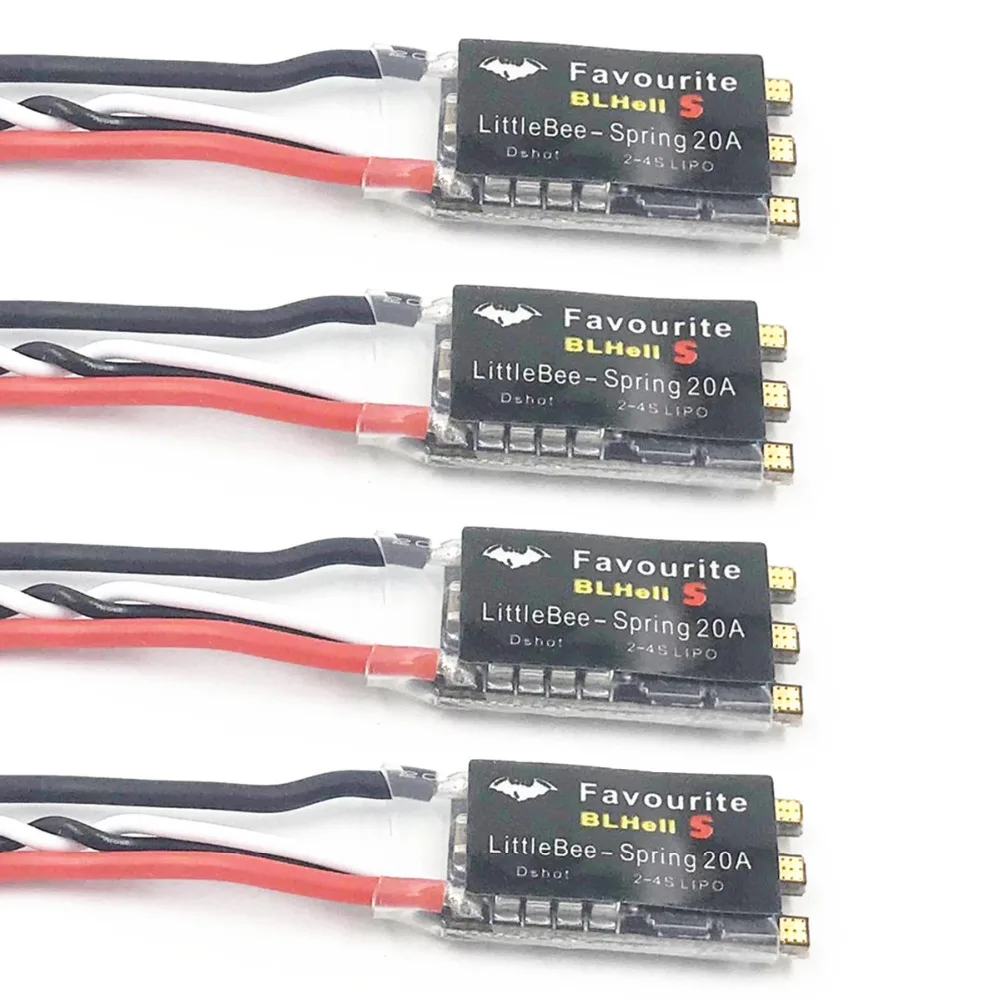 FVT LittleBee Little Bee BLHeli _ S Spring 20A ESC контроллер скорости 2 4S поддержка Dshot для FPV Raing Drone