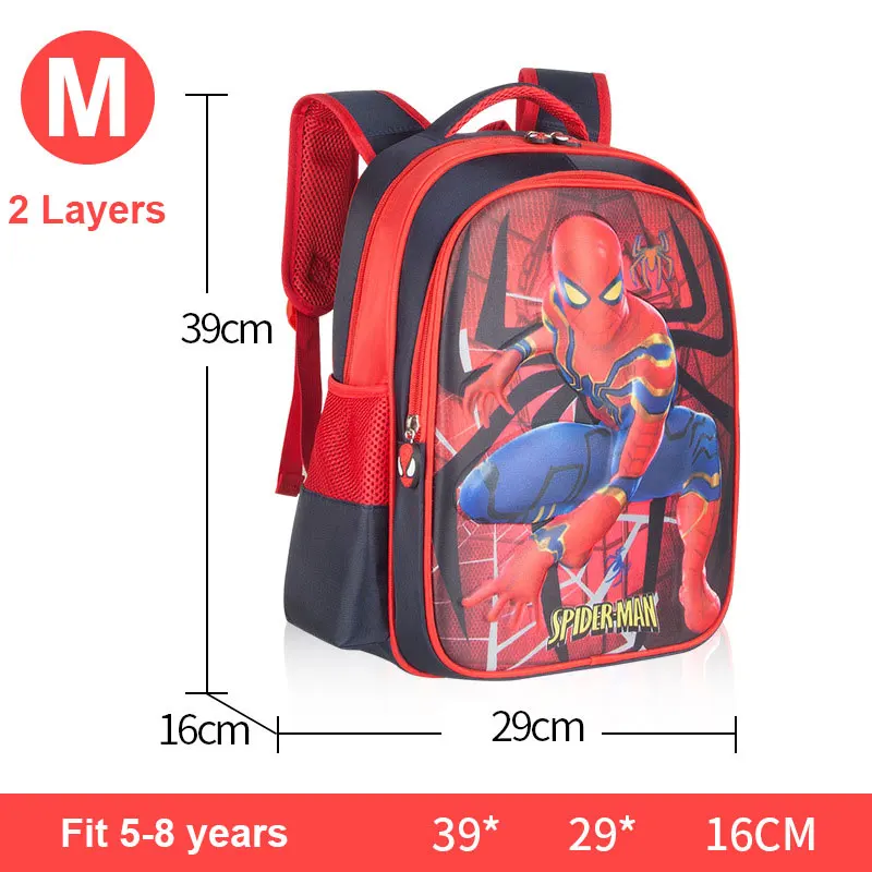 Red M spider-man C 3D Капитан Америка Железный человек мальчик девочка дети детский сад школьная сумка Подростковая Дети Студенческие рюкзаки - Цвет: Red M spider-man C