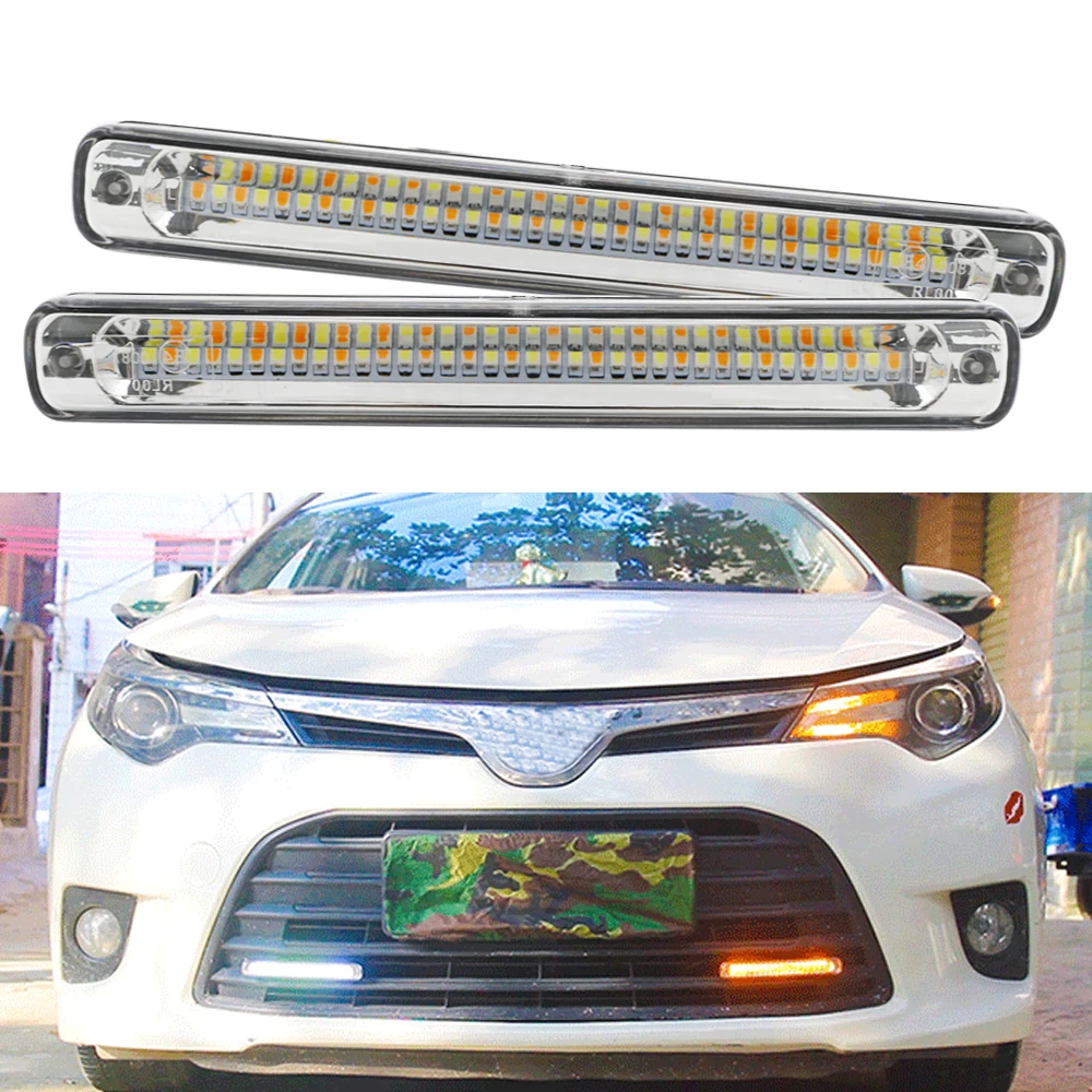 1 пара светодиодный DRL Автомобильные фары дневного света светильник